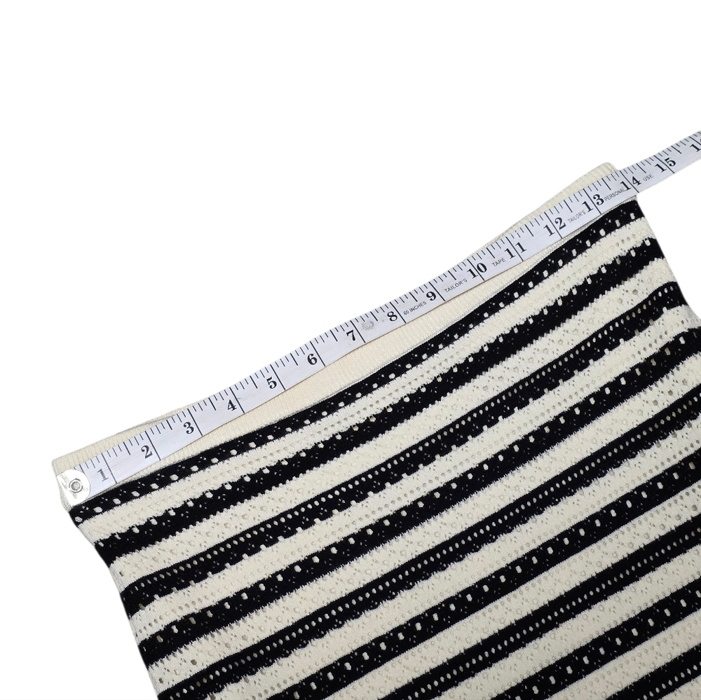AMANDA UPRICHARD SEINE SKIRT BLACK CREAM STRIPE‎ S - Picture 6 of 12
